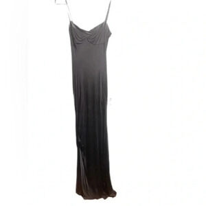 Rock & republic blck chain detail low back spaghetti strap evening party dress 8